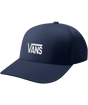 Navy blue cap with Vans logo on a transparent background