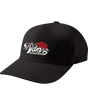 Black cap with Vans logo featuring a rose on a transparent background