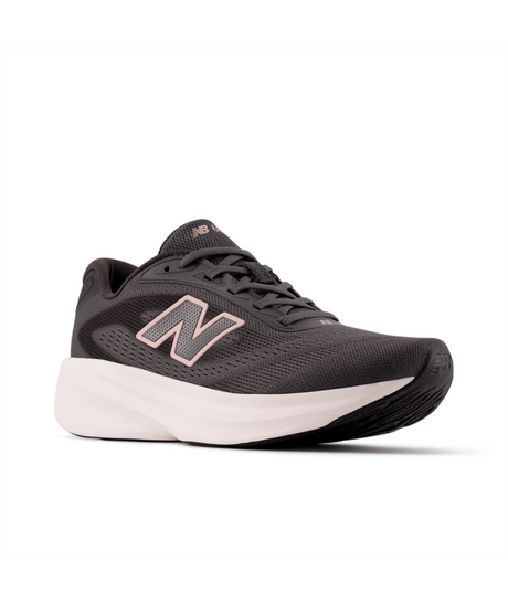 Dark gray running shoe with New Balance logo on a white background