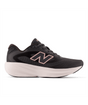Dark gray running shoe with pink logo on a white background