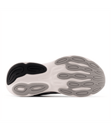 Close-up of a shoe sole with a white and gray design on a white background