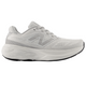 Gray running shoe with New Balance logo on a white background.  Can be purchased at www.sneakersplus.ca
