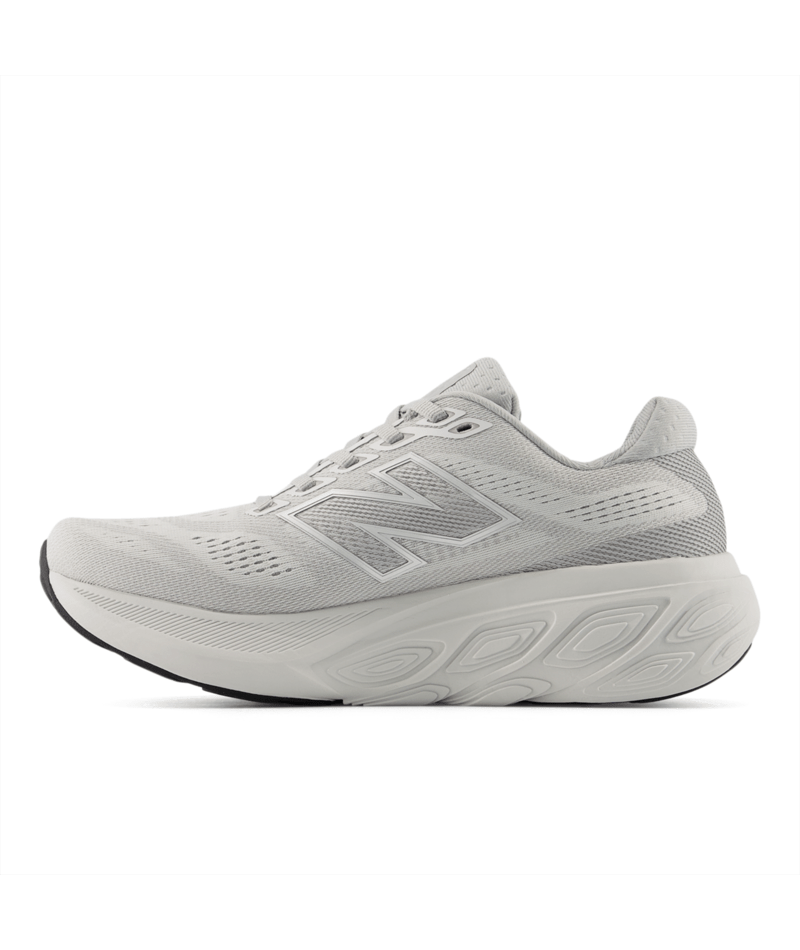Gray running shoe on a white background
