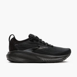 Black brooks athletic shoe on a white background