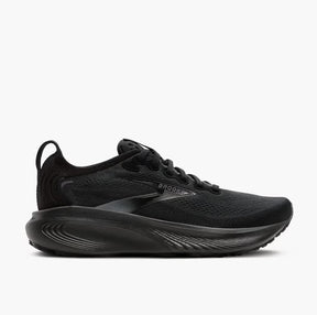 Black brooks athletic shoe on a white background