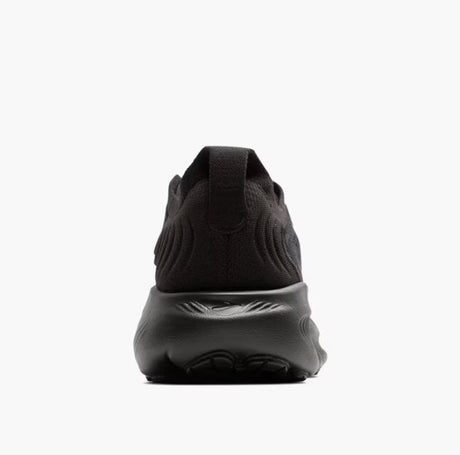 back view of a Black sneaker on a white background