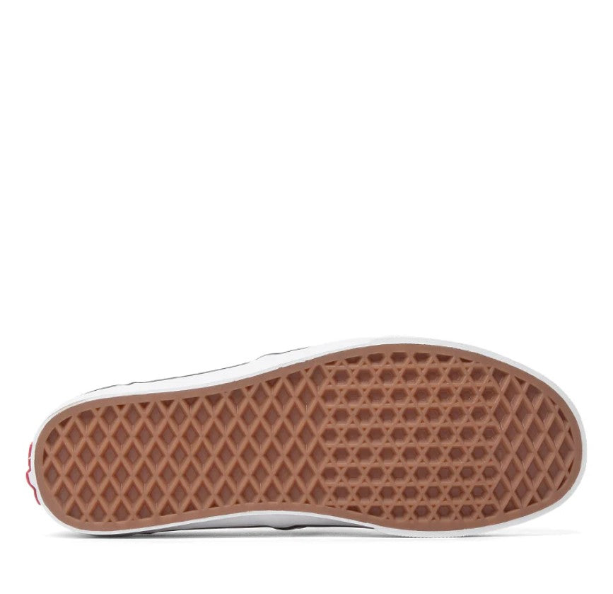 Close-up of a brown sole with diamond pattern on a white background