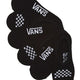 Set of black Vans socks with checkered pattern on a light gray background