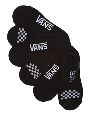 Set of black Vans socks with checkered pattern on a light gray background