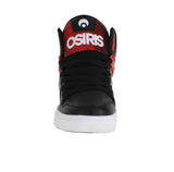 Black and red Osiris sneaker on a white background