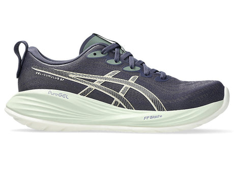 Asics Gel-Cumulus 27(Wide)(D) - Womens Running Shoe | Indigo Fog - Cream | Sneakers Plus