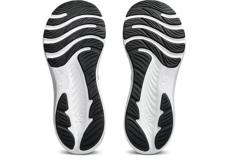 Black and white shoe sole design on a white background