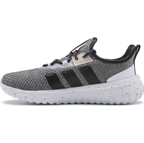 Gray and black Adidas sneaker on a white background