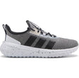 Gray and black Adidas sneaker on a white background