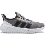 Gray and black Adidas sneaker on a white background