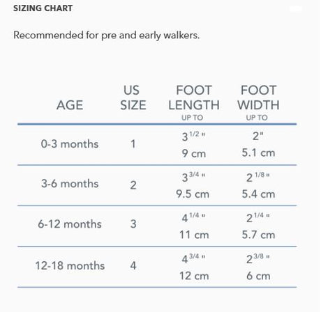 Robeez size chart | Sneakers Plus