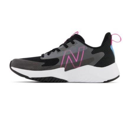 New Balance Rave Run V2 (Wide)  - Kids Running Shoe Black-Pink | Sneakers Plus
