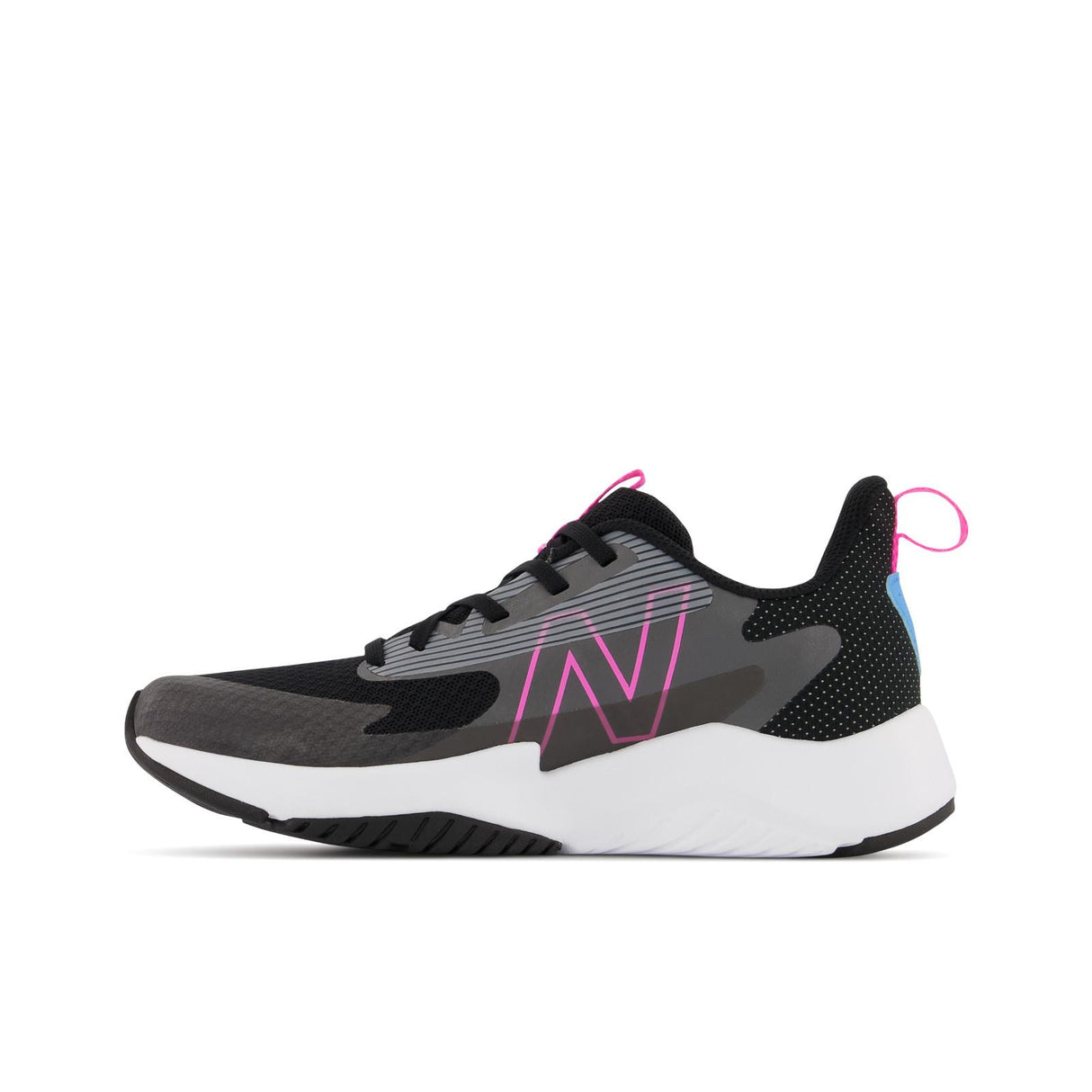 New Balance Rave Run V2 (Wide)  - Kids Running Shoe Black-Pink | Sneakers Plus