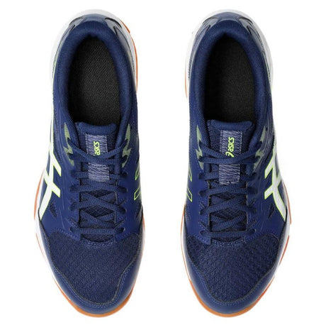 Asics Gel Rocket 11 - Mens Court Shoe Blue-Yellow | Sneakers Plus