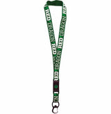 Green lanyard with white 'Red Dragon' branding on a white background