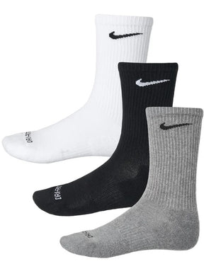 Nike Everyday Cotton Cushioned - Unisex Socks | Black - Grey - White | Sneakers Plus