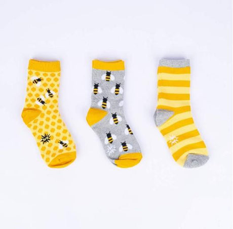 SITM Kids Socks - Junior Crew 3 PK Bees Knees | Sneakers Plus