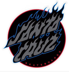 Santa Cruz Absent Flame Dot - 4" Sticker - Sneakers Plus