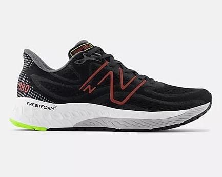 New Balance Fresh Foam X 880V13 2E - Mens Running Shoe Black-Red | Sneakers Plus