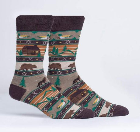 Sock It To Me - Mens Crew Socks Cabin Life | Sneakers Plus