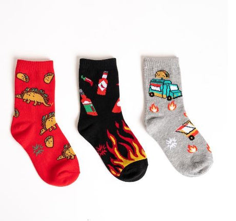 Sock It To Me - JR Crew Socks 3 PK Tacosaurus | Sneakers Plus