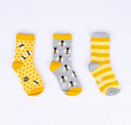 Sock It To Me - YOUTH Crew Socks 3 PK Bees Knees | Sneakers Plus