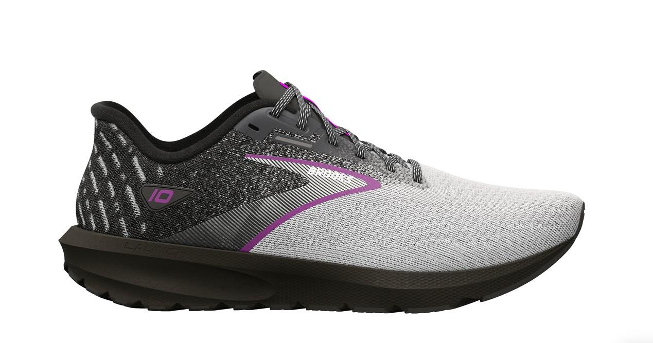 Women s Brooks Launch 10 Running Shoes 9.5 Black White Violet