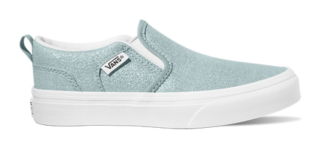 Vans Asher - Kids Slip On Shoe Shimmer Grey Mist | Sneakers Plus