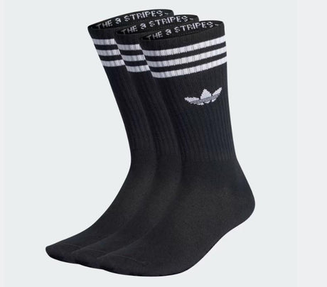 Adidas Crew Socks - Unisex Socks | Black | Sneakers Plus