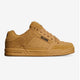Tan sneaker with 'Globe' branding on a white background