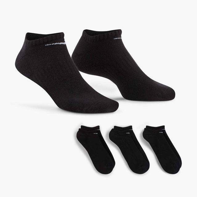 Set of black ankle socks on a white background