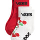 Two pairs of socks with Vans branding on a light gray background