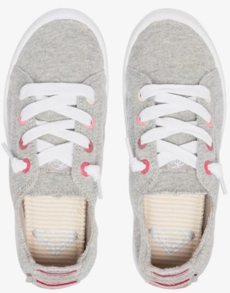 Roxy Girls Bayshore III Slip On Shoes Grey-Heather | Sneakers Plus