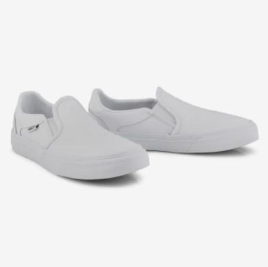 Vans Asher Deluxe Womens Slip On Shoe 06.0 WHITE