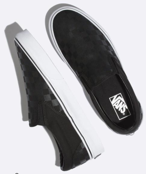 Vans Asher Boys Slip On Shoes Black-Black | Sneakers Plus