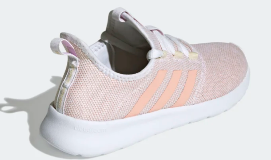 Adidas cloudfoam pink and best sale white