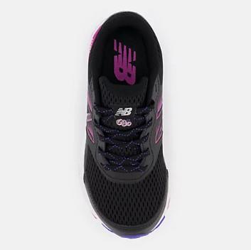 New Balance 680v6 - Girls Running Shoe Black-Magenta Pop-Black | Sneakers Plus