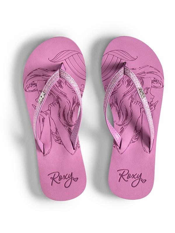 Roxy Disney Girls Napili Flip Flops Lavender | Sneakers Plus