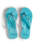Roxy Disney Girls Napili Flip Flops Light Blue | Sneakers Plus