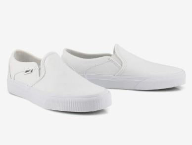 Vans Womens Asher Slip On Shoes True White | Sneakers Plus