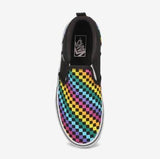 Vans Asher - Kids Slip On Shoe Rainbow Mini Check | Sneakers Plus