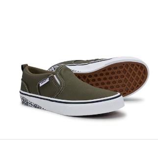 Olive green hotsell slip on vans