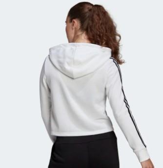 Adidas Essentials 3-stripes - Womens Cropped Hoodie