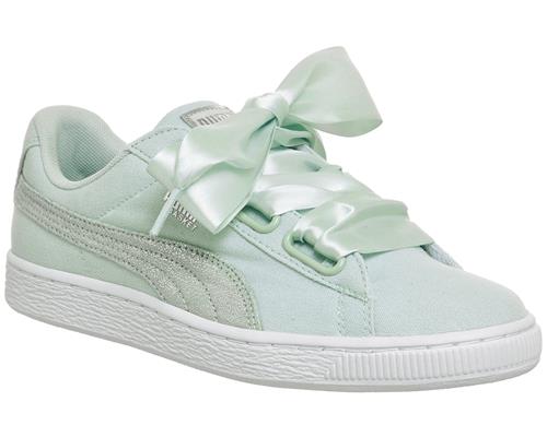 Puma basket heart hot sale green