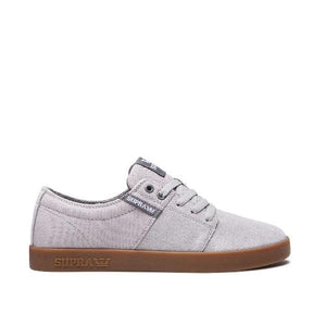 Supra Stacks ll Mens Skate Shoe Grey-Gum | Sneakers Plus